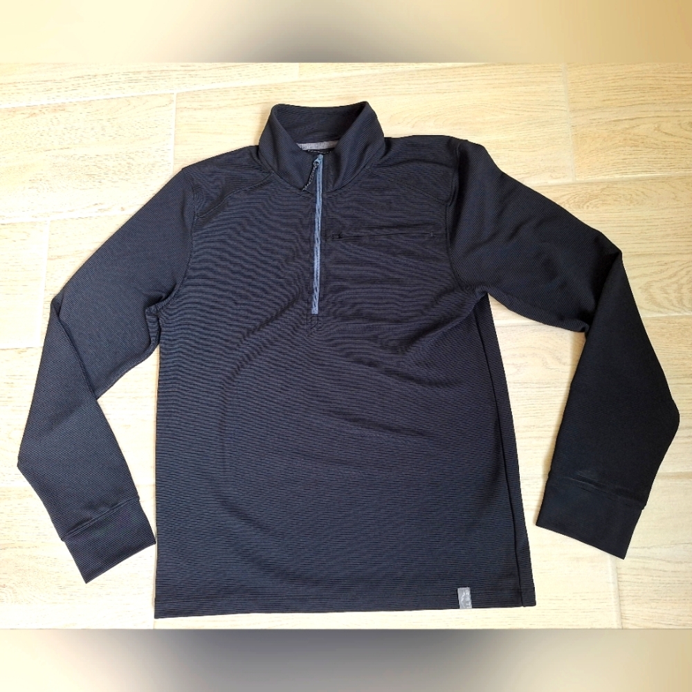 LL Bean women's black Venture Stretch Ottoman 1/4 zip pullover sweatshirt- small - Picture 2 of 12